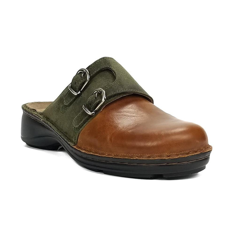 Naot Leilani Slip On Clog (74007) Womens Shoes SBN Vintage Camel/Olive
