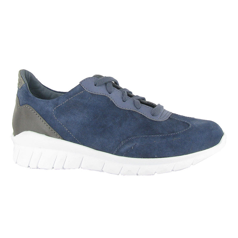 Naot Infinity Casual Sneaker (18029) Womens Shoes Midnight Blue Suede/Foggy Gray Lthr/Speckled Beige Lthr/Foggy Gray Lthr