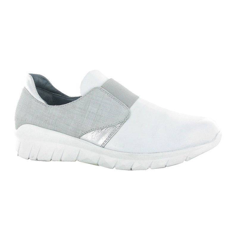 Naot Intrepid Sneaker (18017) Womens Shoes White Gray Linen