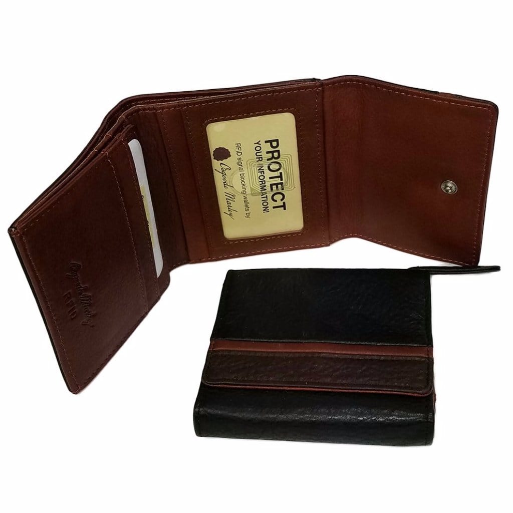 Leather RFID Blocking Wallet Bag by Osgoode Marley Black