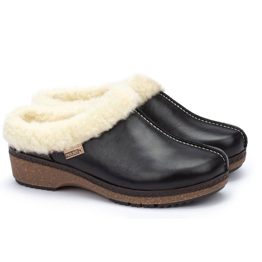 Pikolinos Granada Fuzzy Clog (W0W-3588C1) Womens Shoes Black