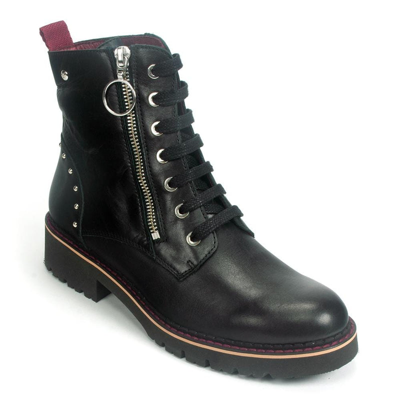 Pikolinos Vicar Combat Boot (W0V-8610) Womens Shoes Black