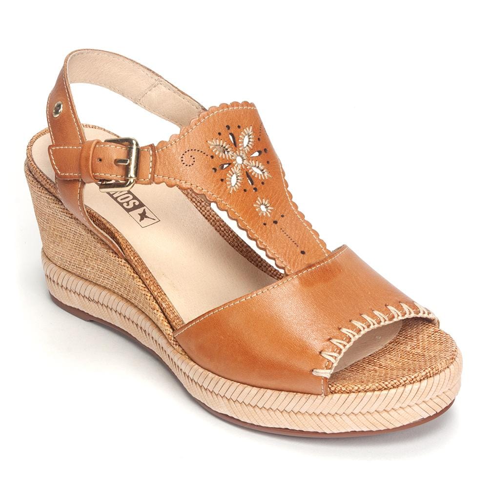 Pikolinos Mojacar Wedge Sandal (W7R-1711) Womens Shoes Brandy