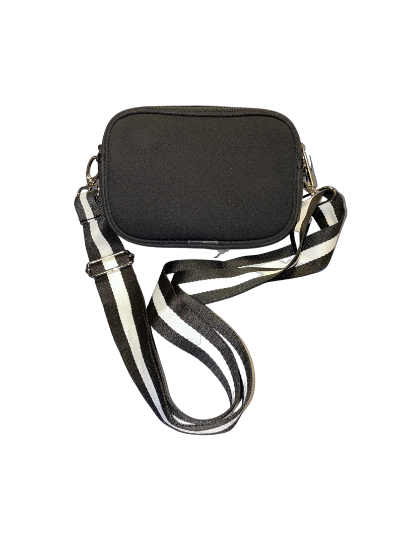 prenelove Dual Zipper Crossbody Bag Handbags Black