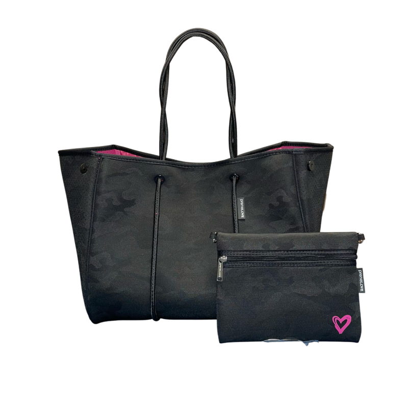 .com: Victoria's Secret Angel City Tote Bag Black : Clothing