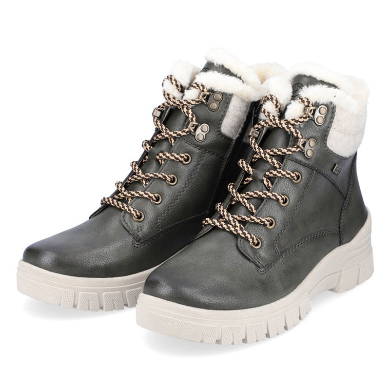 Remonte Waterproof Lambs Wool Boot (D0E71) Womens Shoes 