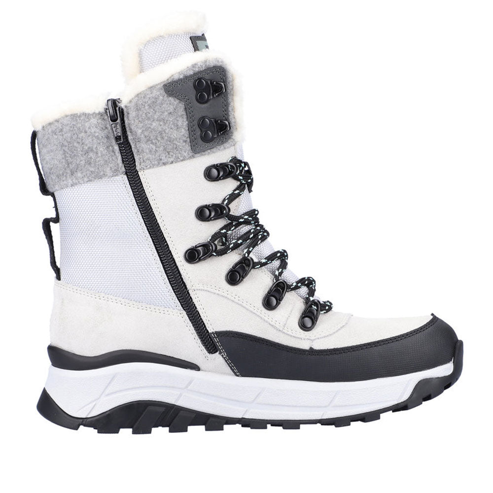 R-Evolution Lace Up Boot W0066 Womens Shoes White/Black