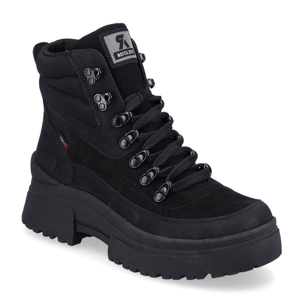 Revolution Matte Black Leather Boot (W0370) Womens Shoes 00 Black