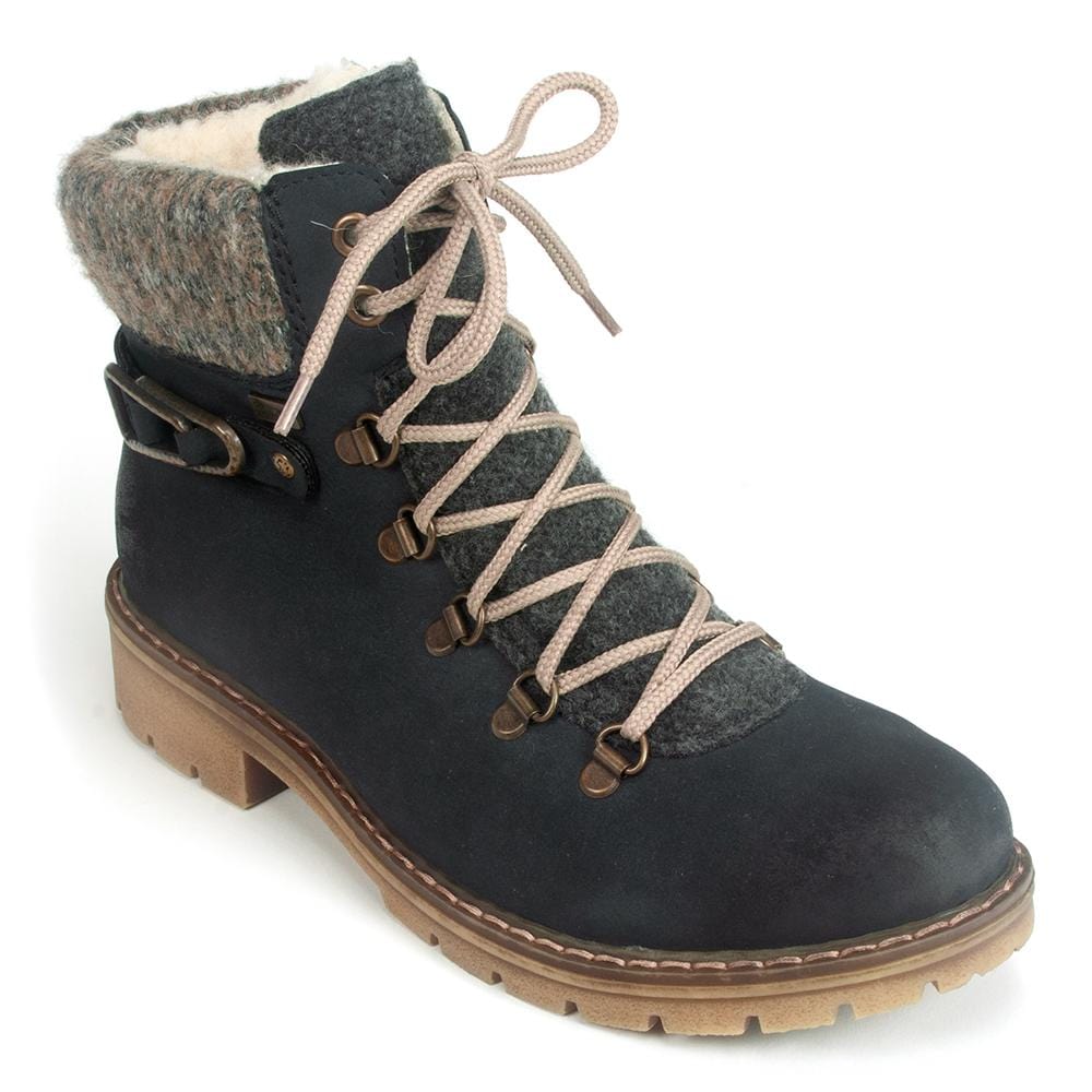 Rieker Sabrina Lace Up Boot (Y9131) Womens Shoes 14 Pazifik
