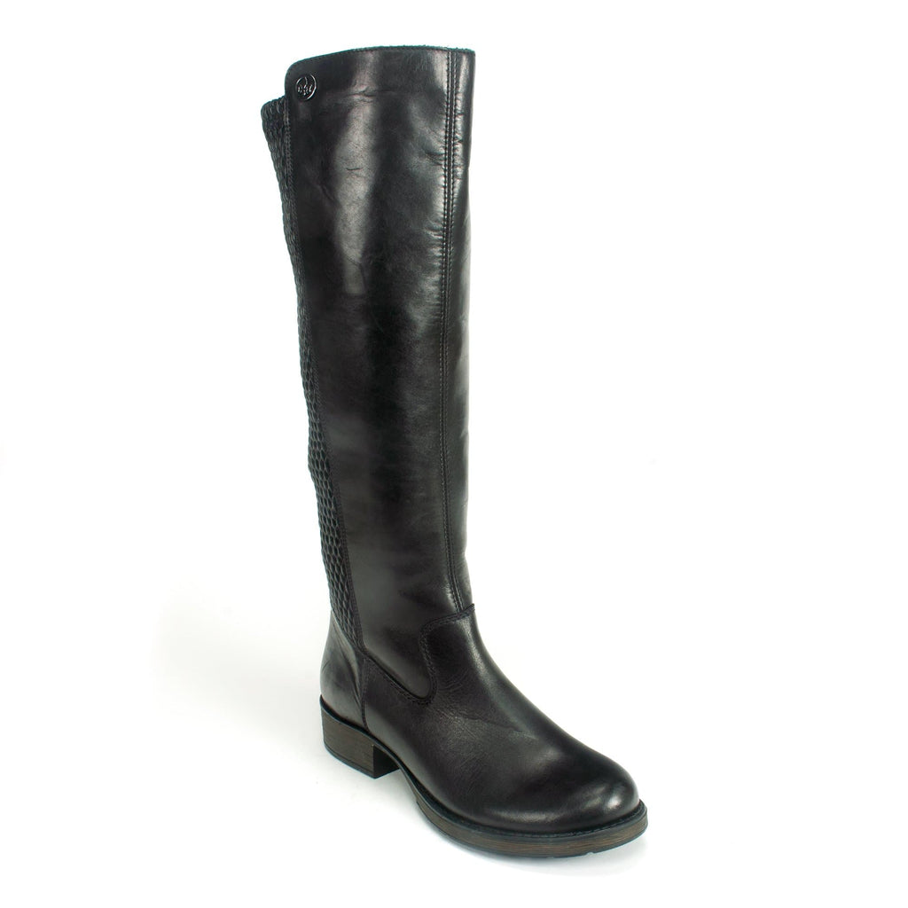 Rieker Faith Riding Boot (Z9591) Womens Shoes 00 Black