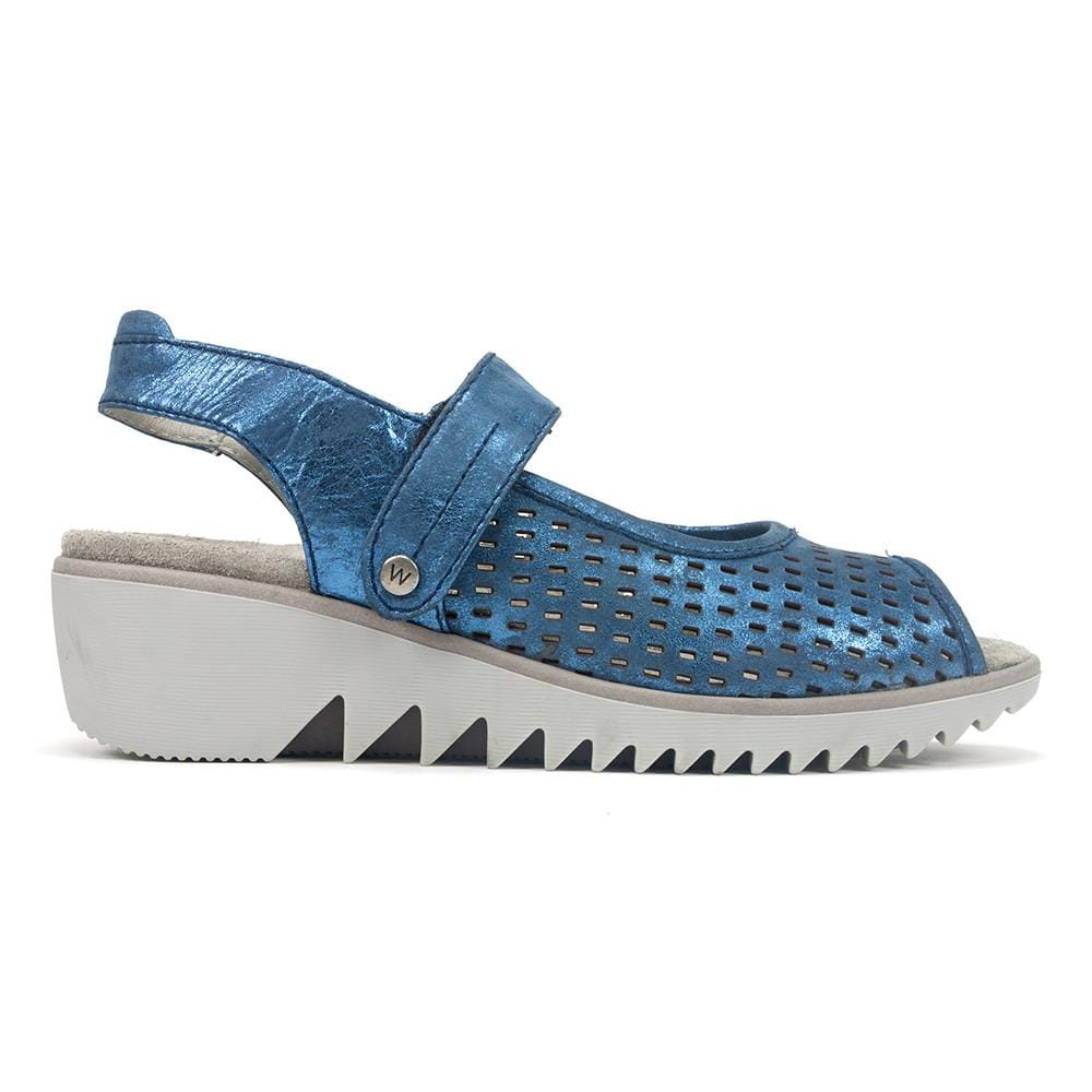 Wolky Blade Low Wedge Sandal (3820) Womens Shoes 180 Blue