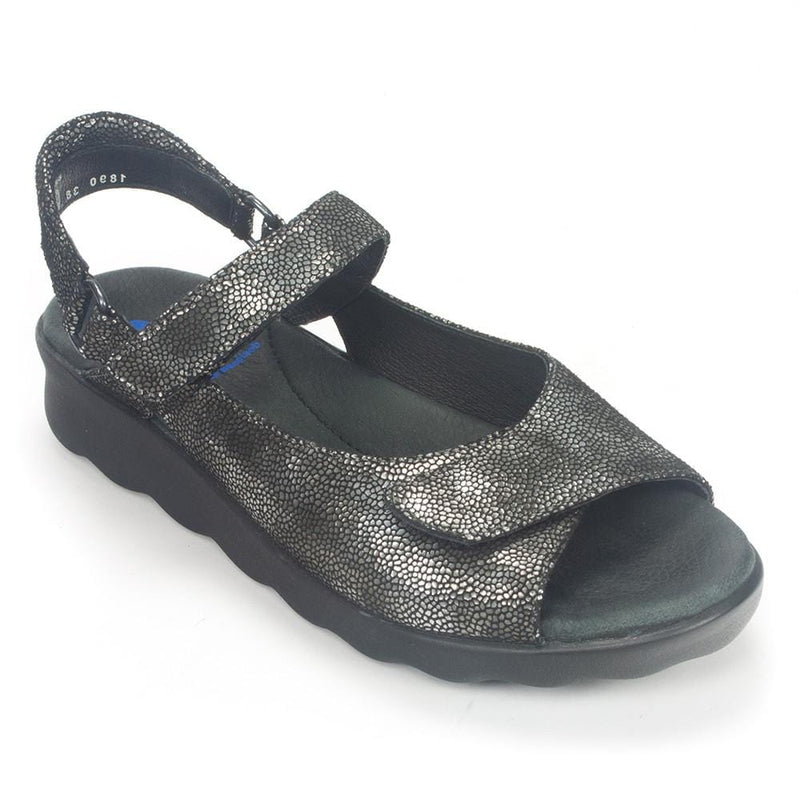 Wolky Pichu Adjustable Sandal (1890) Womens Shoes 600 Black Caviar