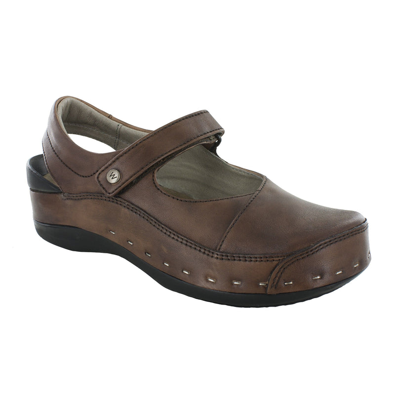 Wolky Strap Cloggy Clog Womens Shoes 543 Cognac