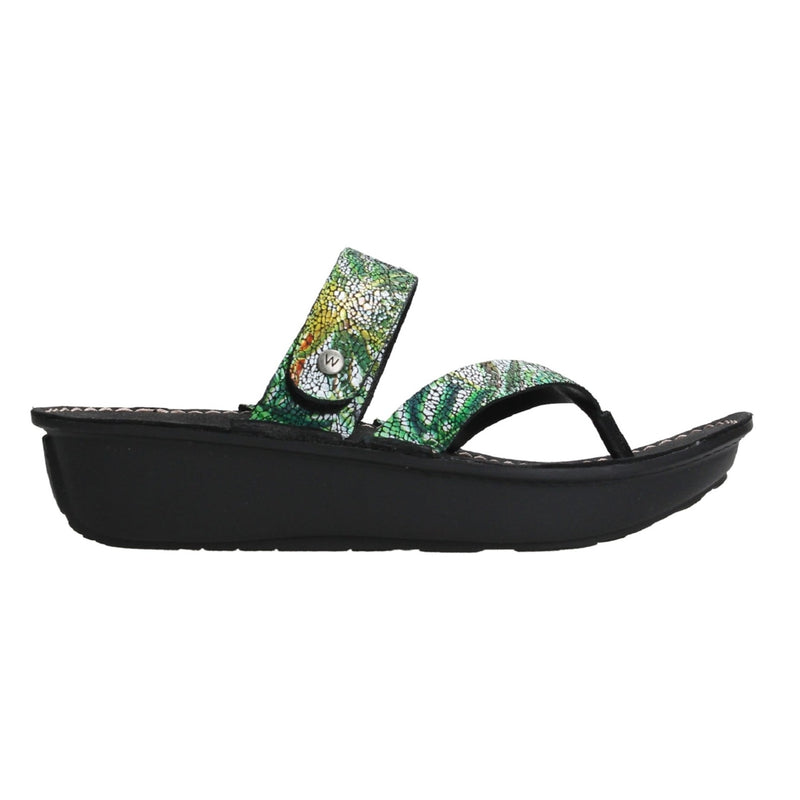 Wolky Tahiti Thong Sandal Womens Shoes 68-700 Green