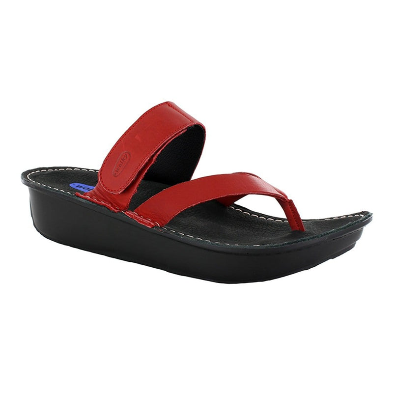 Wolky Tahiti Thong Sandal Womens Shoes 350 Red