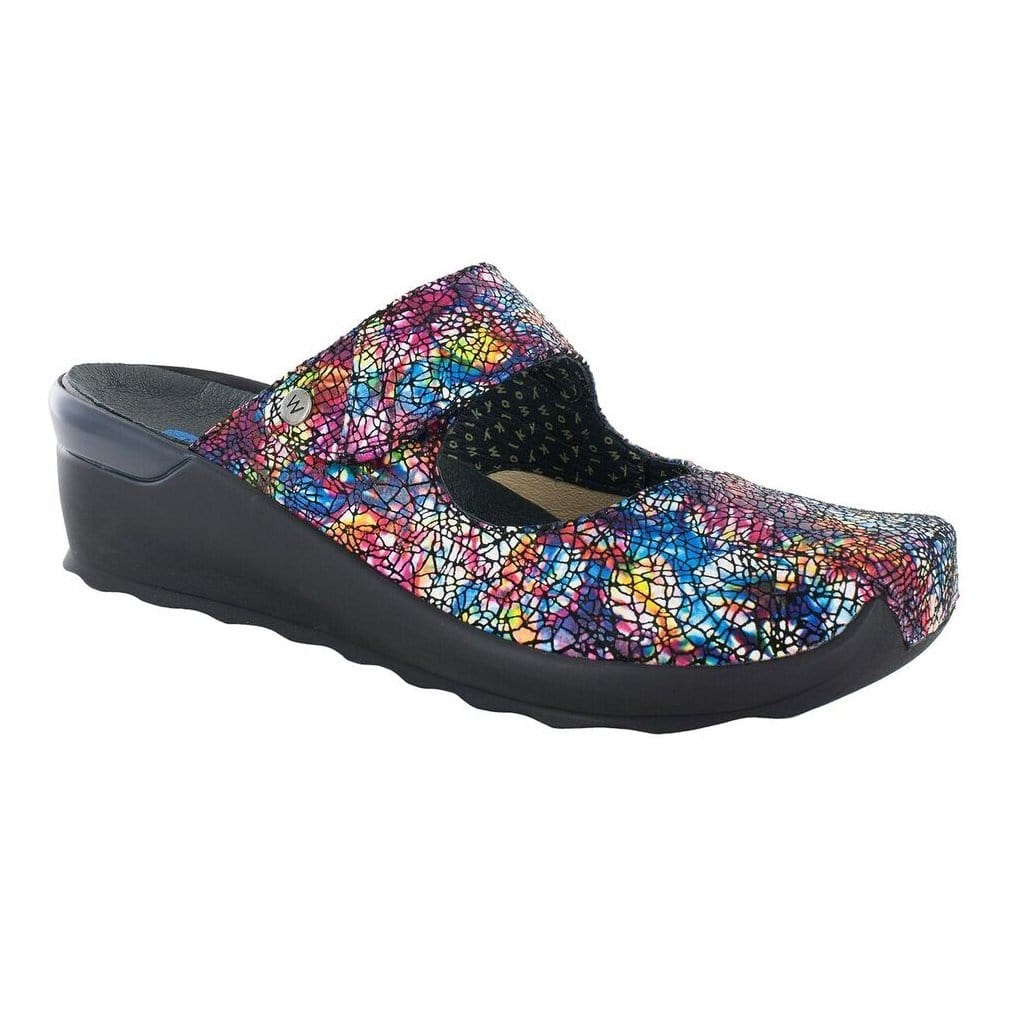 Wolky Up Cut Out Clog (2576) Womens Shoes 497 Multi Black