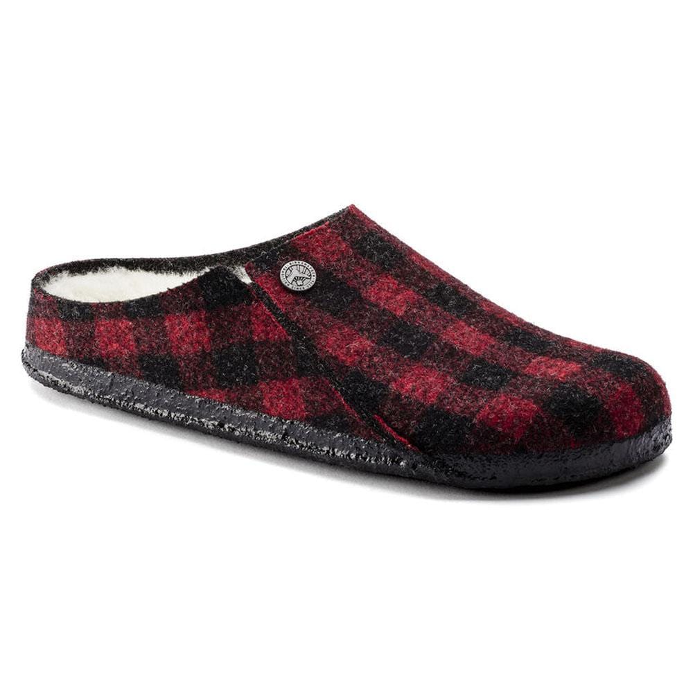 Birkenstock Zermatt Slipper Womens Shoes 1017-544 Red Plaid