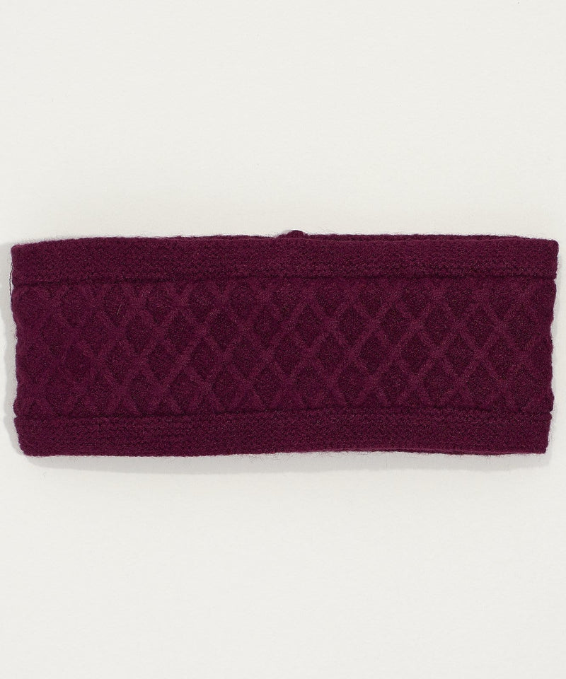 Echo Design Diamond Cable-Knit Headband Women's Clothing Boysenberry