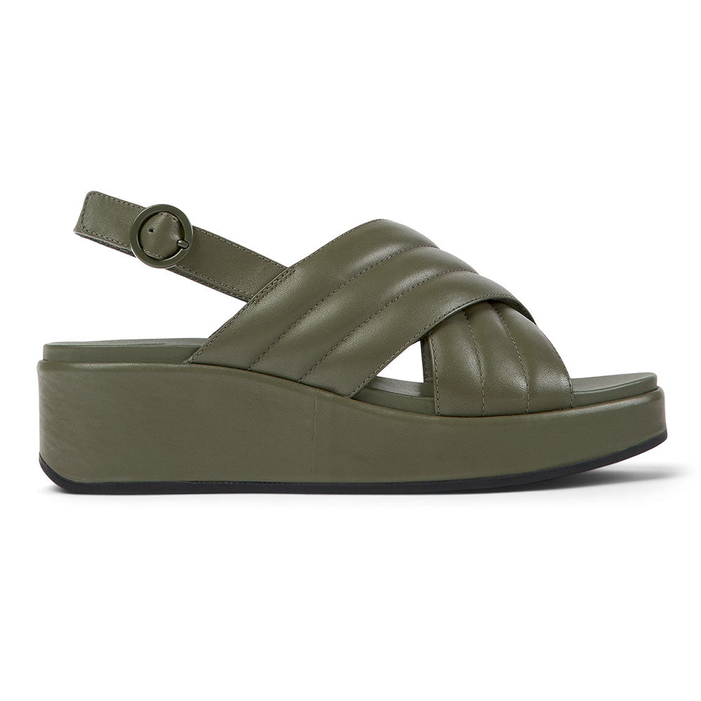 Camper Misia Platform Slide (K201351) Womens Shoes 005 Med Green