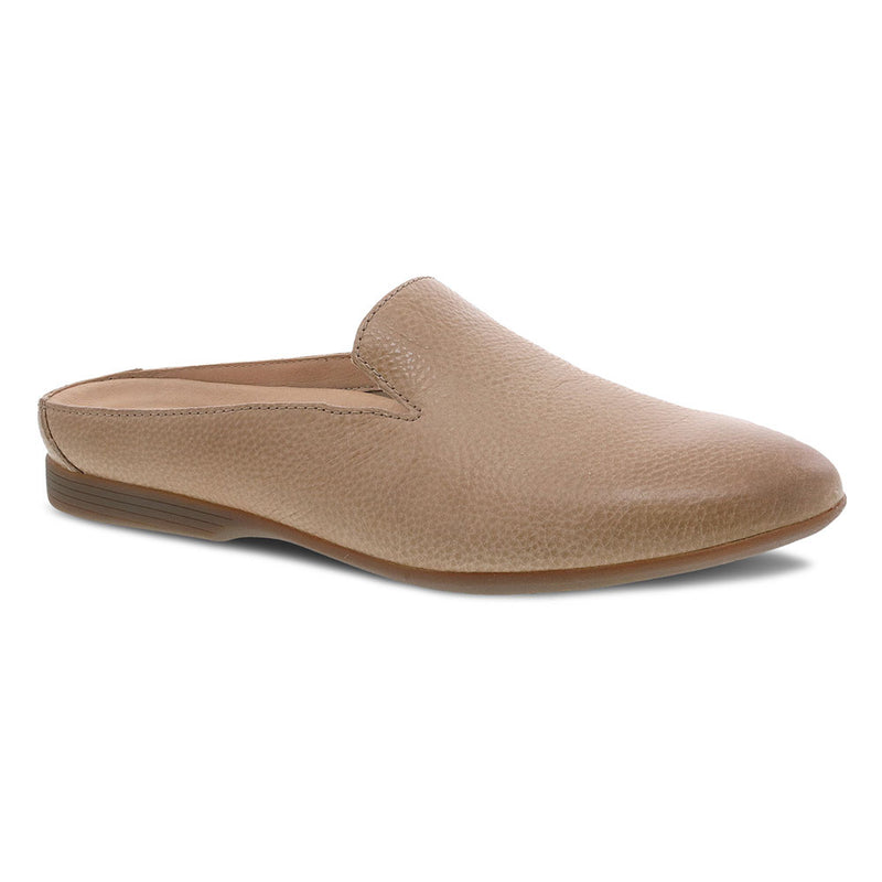 Dansko Lexie Leather Flat Womens Shoes Taupe