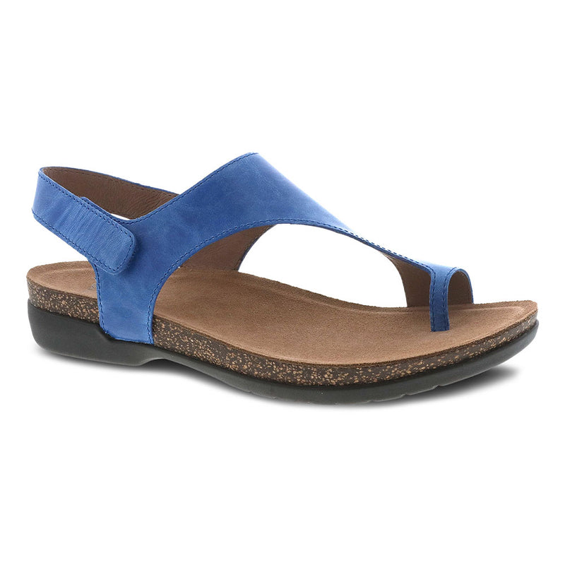 Dansko Reece T Strap Slingback Sandal Womens Shoes BLUE