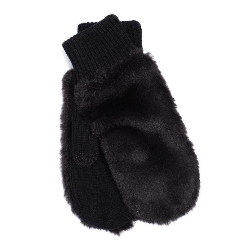 Echo Design Faux Fur Mitten Women's Clothing Black