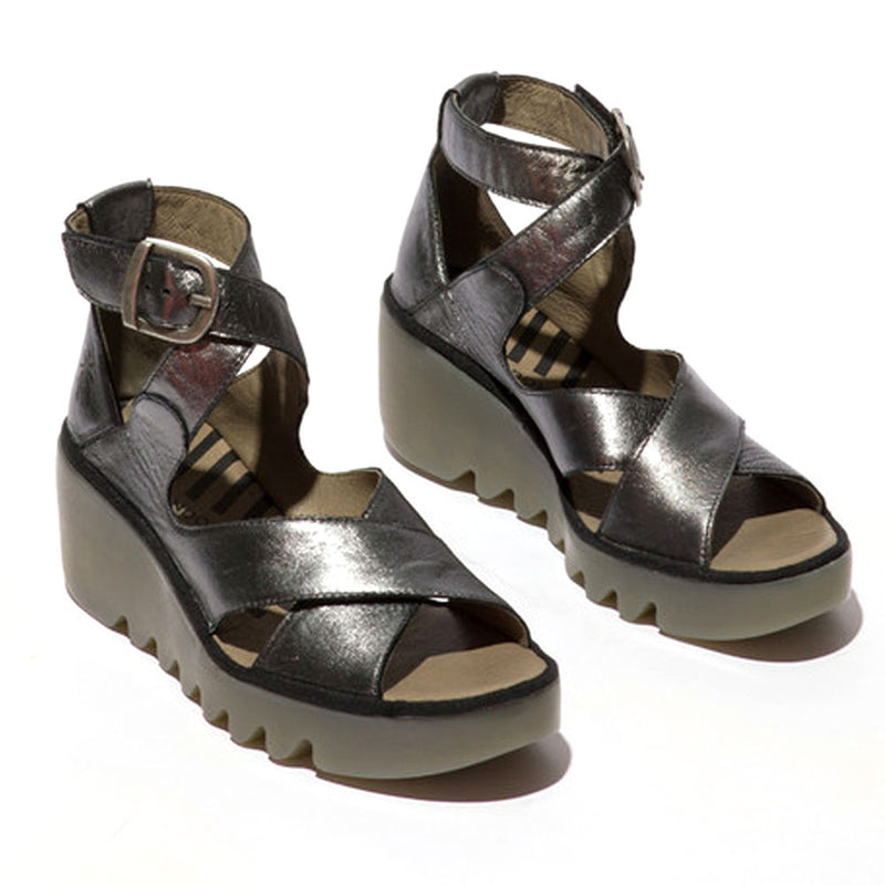 Fly London Byre410 Wedge Sandal Womens Shoes 