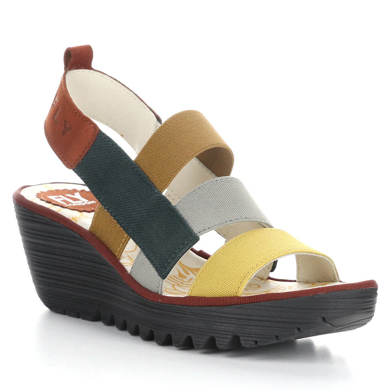 Fly London Yery Slingback Sandal (389) Womens Shoes Multi Brick