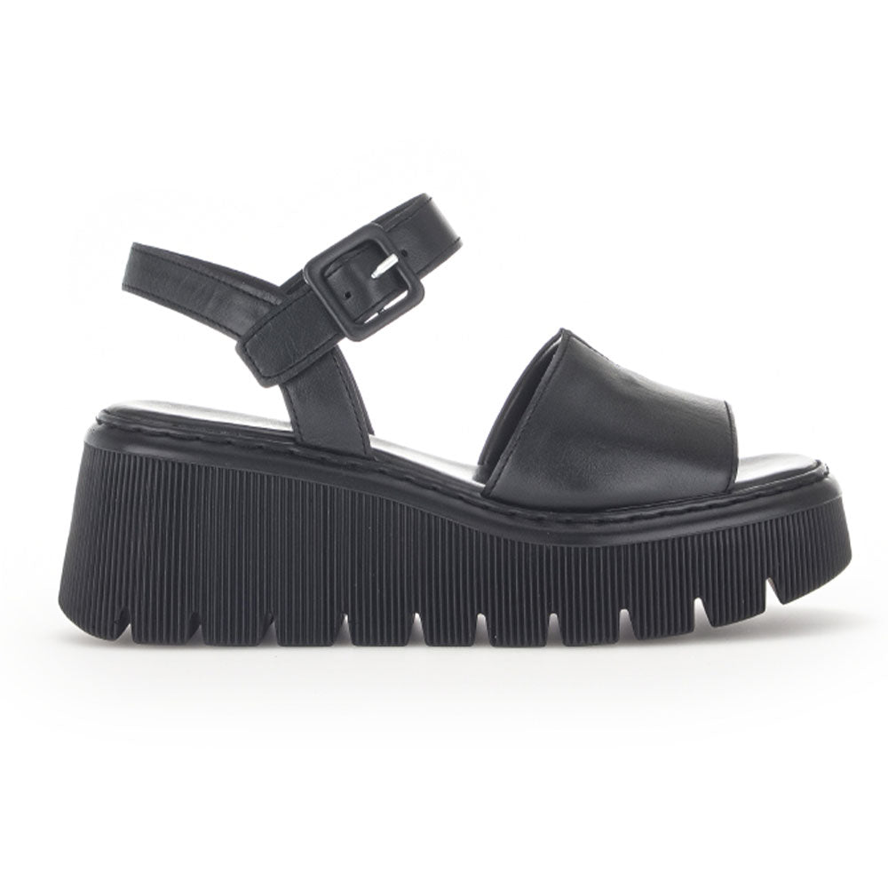 Gabor Platform Buckle Sandal (24712) Womens Shoes 37 Black