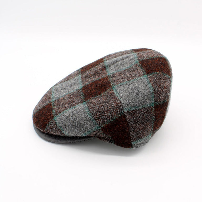 Hologramme Paris(faire) Wool Plaid Hat (18223) Men's Clothing brown plaid