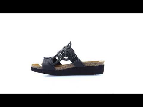 Naot Sandy Women's Leather Flower Studded Slide Sandal | Simons Shoes 