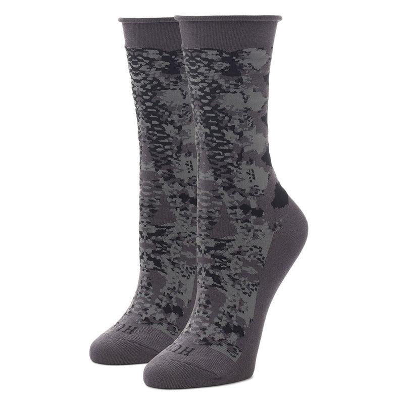 Hue Jeans Sock (6487) Womens Hosiery H-4048 Grey Python