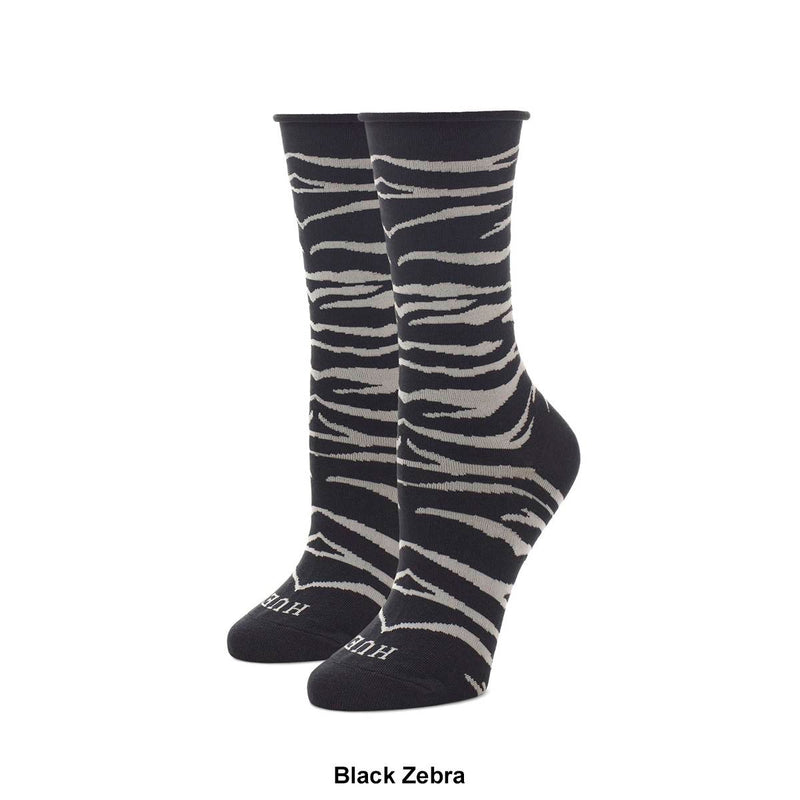 Hue Jeans Sock (6487) Womens Hosiery H-4902 Black Zebra