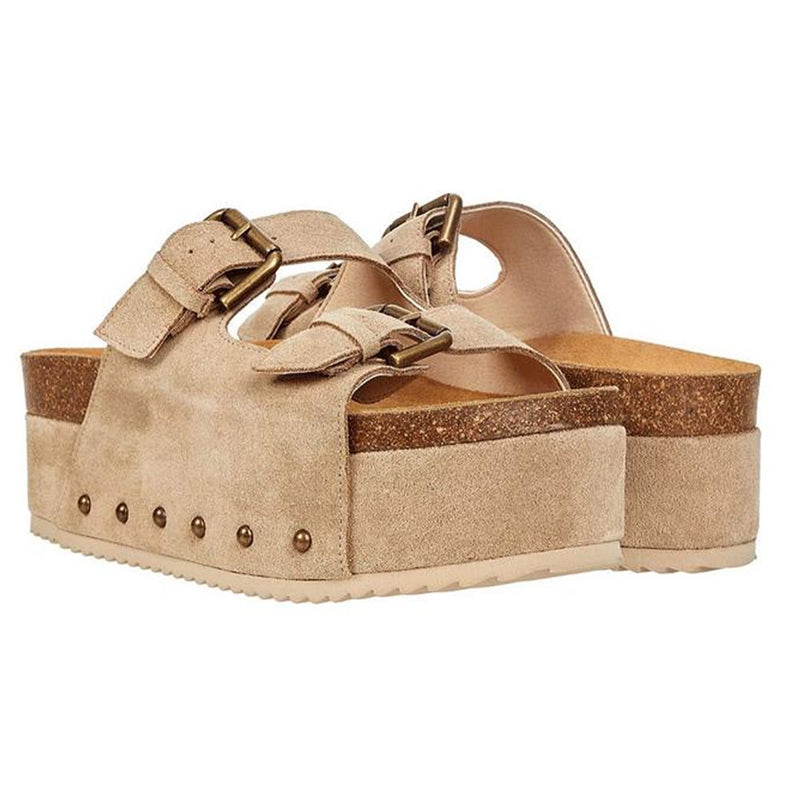 Intentionally Blank Cooper 2 Platform Sandal Womens Shoes Taupe