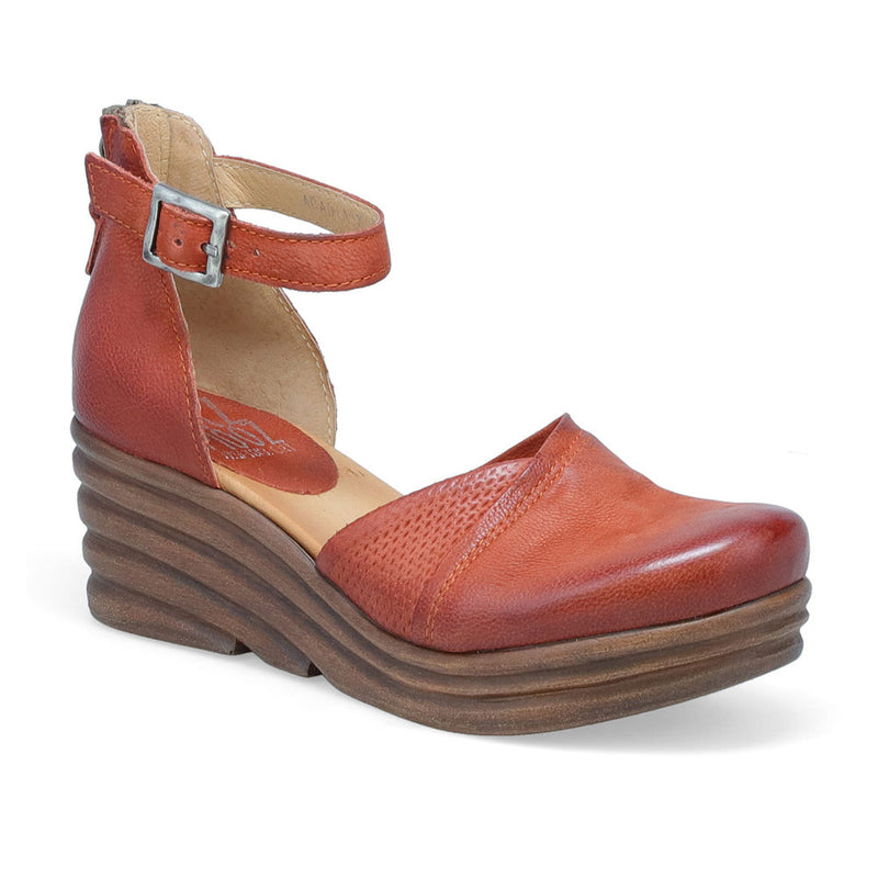 Miz Mooz Acadia Wedge Sandal Womens Shoes Brick
