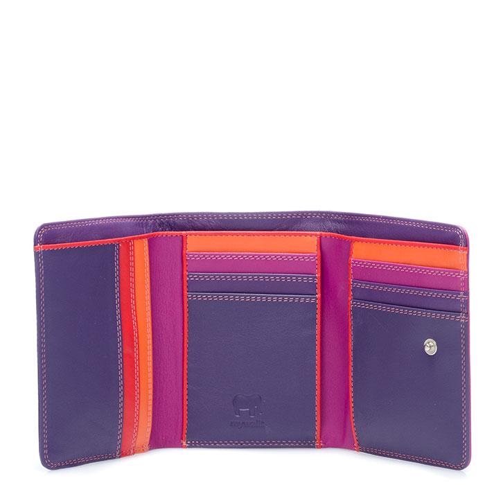 Neiman Marcus Multicolor Trifold Leather Wallet and Change Purse