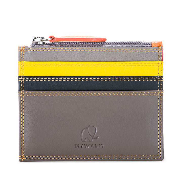 mywalit Credit Card Holder with Zip Pocket Handbags fumo