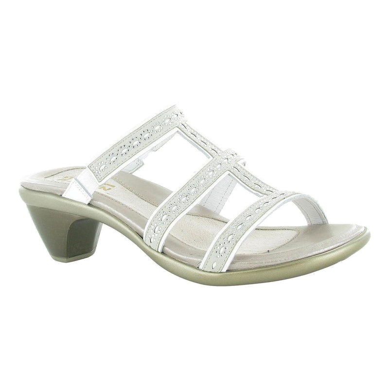 Naot Novel Slide Sandal (40041) Womens Shoes White/Beige/Beige Stones