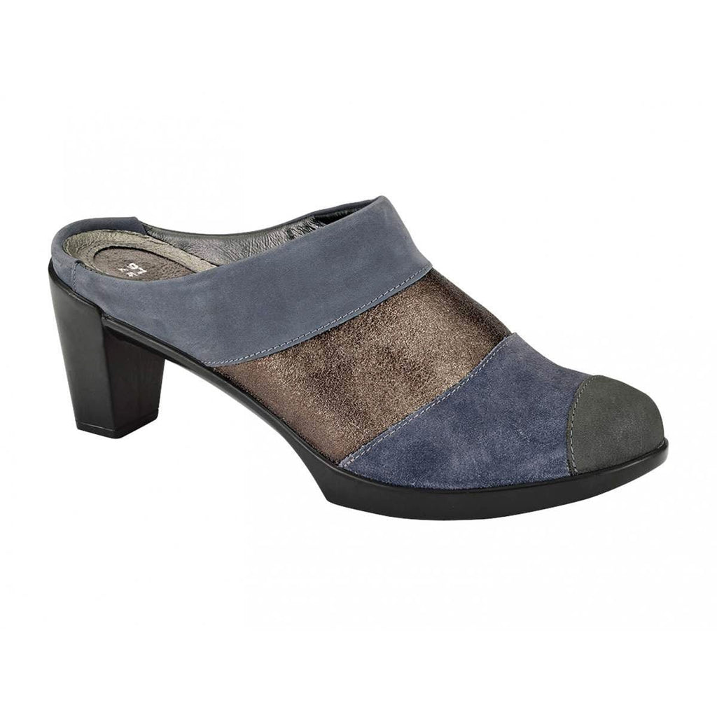 Naot Fortuna Backless Pump (14041) Womens Shoes Feathery Blue/Gray Shimmer/Midnight Blue/Shadow Gray