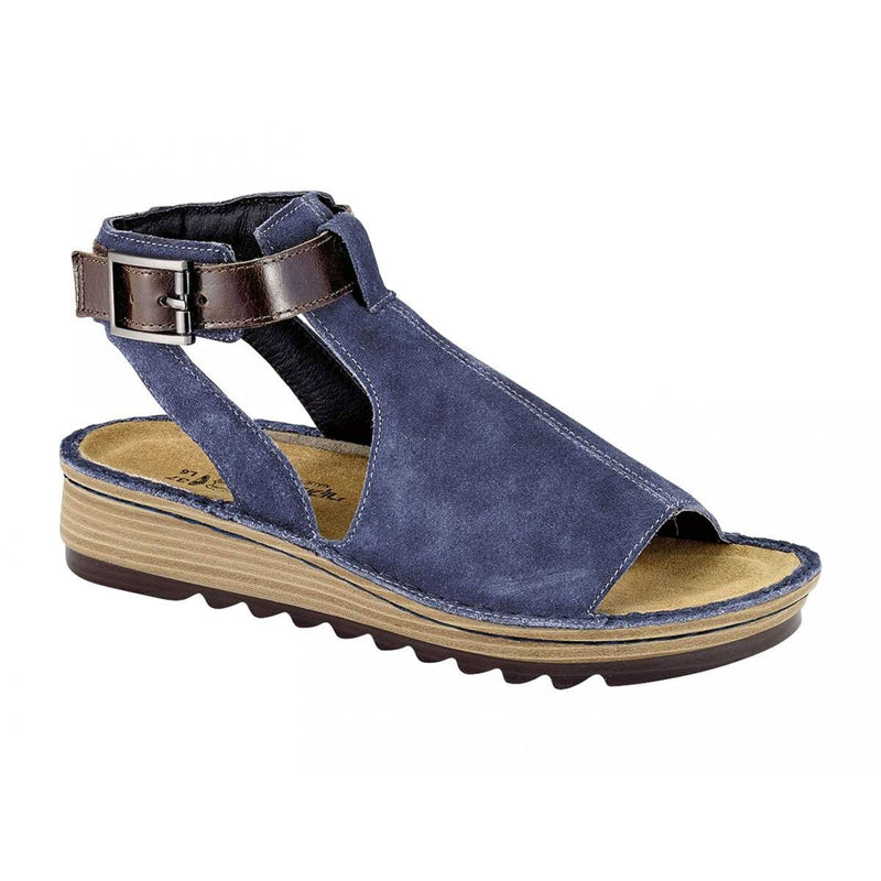 Naot Verbena Cutout Sandal Womens Shoes PAU Midnight Blue/ Walnut