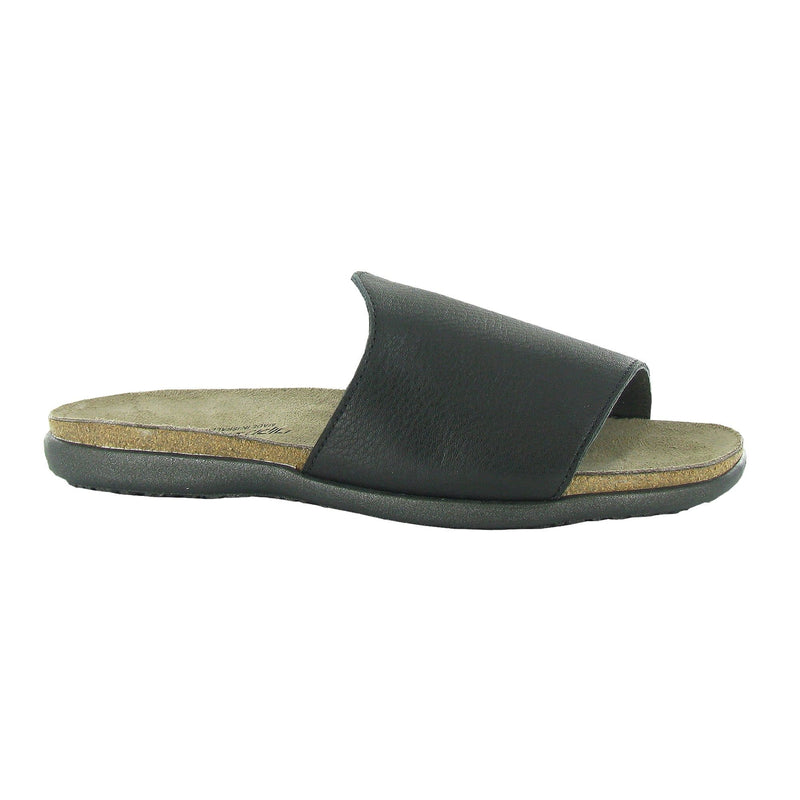 Naot Skylar Slide Sandal (7455) Womens Shoes Soft Black Leather