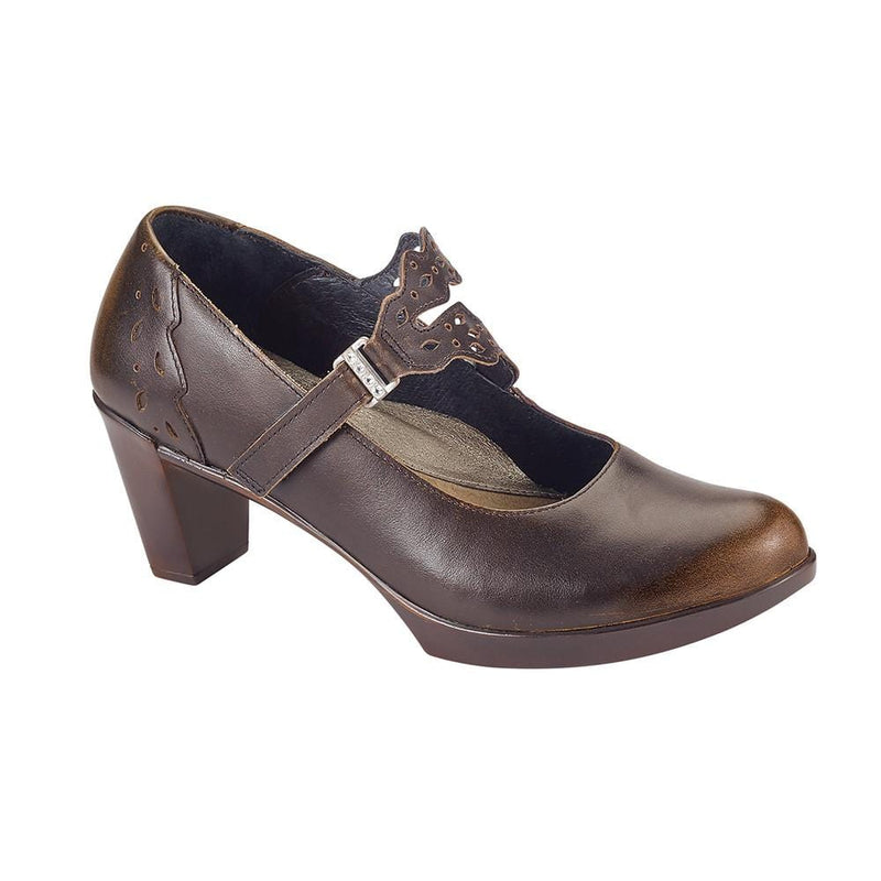 Naot Amato Classic Leather Mary Jane Womens Shoes Volcanic Brown Leather