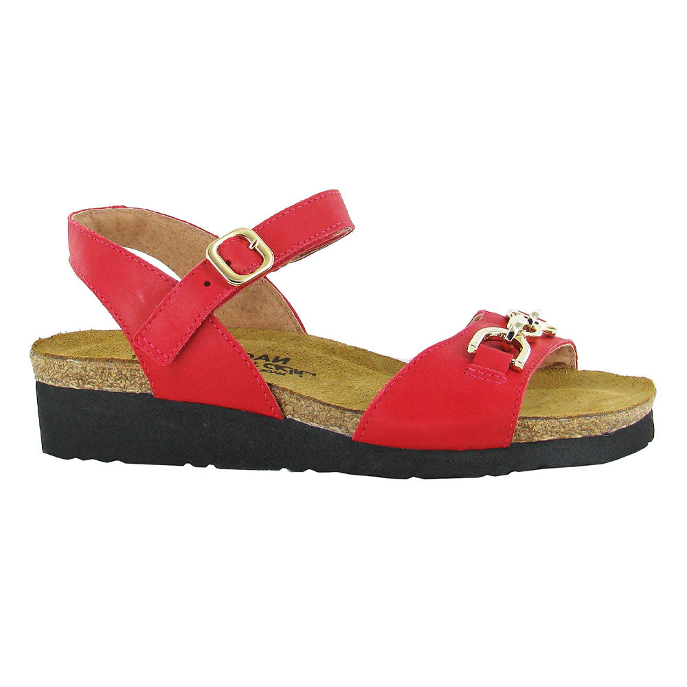 Naot Aubrey Back Strap Wedge (4472) Womens Shoes Kiss Red