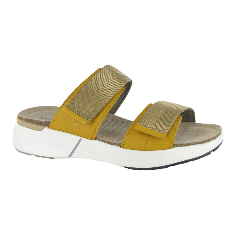 Naot Calliope Slide Sandal (24990) Womens Shoes Marigold/Beige