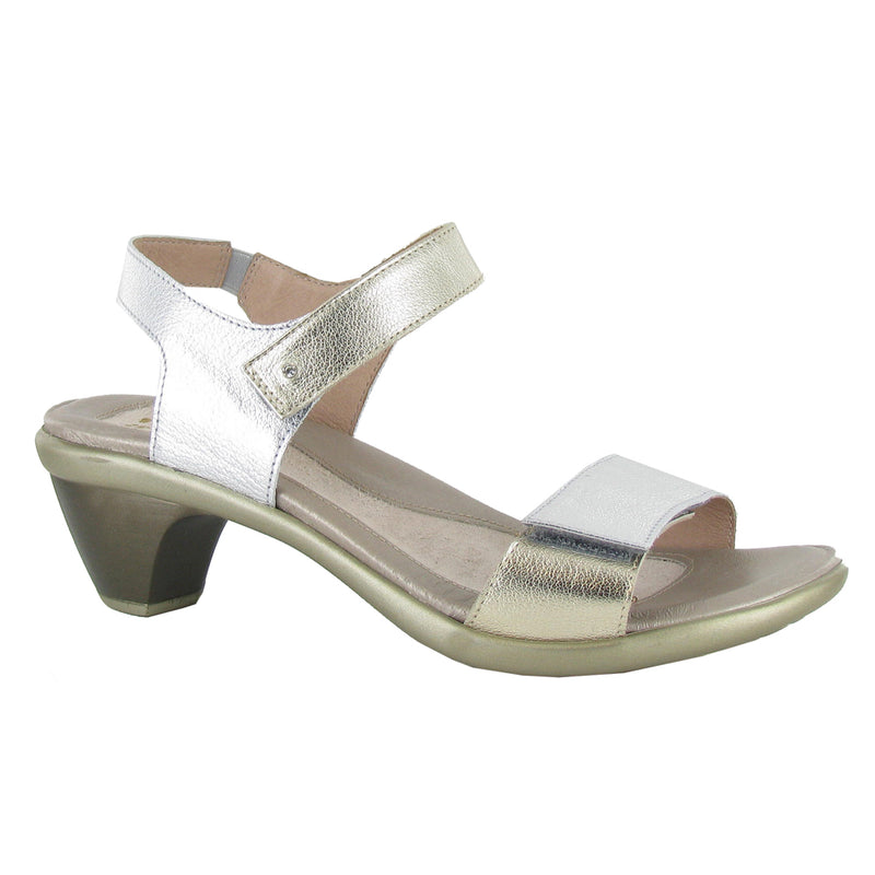Naot Extant Avant Garde Sandal (40043) Womens Shoes Silver/Radiant Gold