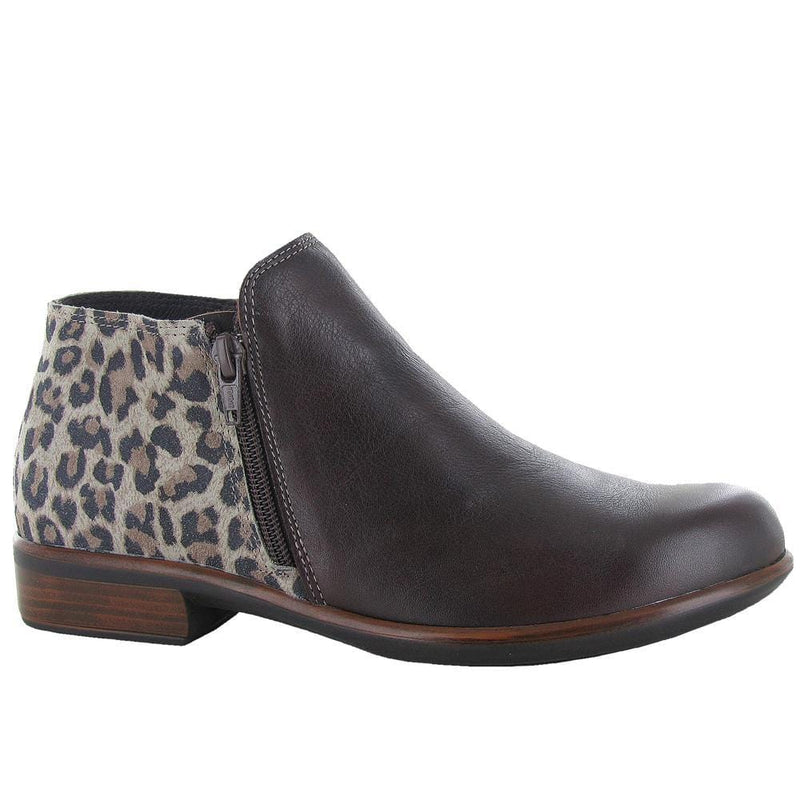 Naot Helm Bootie (26030) Womens Shoes SIL Cheetah Brown Suede