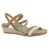 Naot Hero Wedge Sandal (5047) Womens Shoes Radiant Gold/Arizona/Golden Floral/Latte/Oily Bark