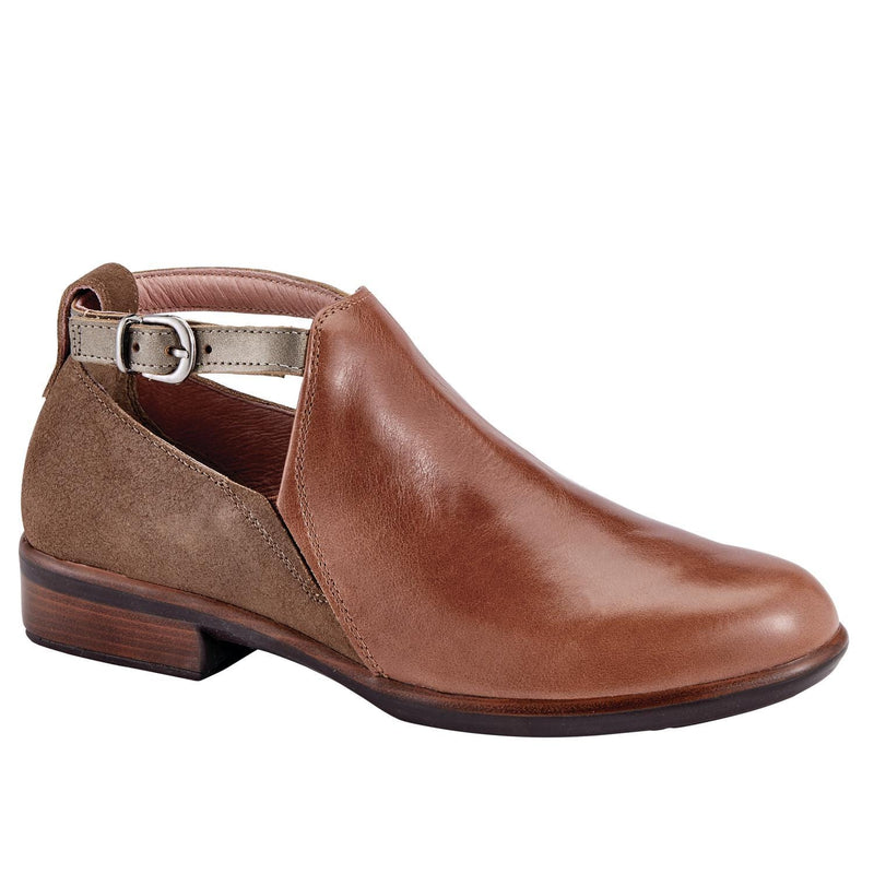Naot Kamsin (26042) Womens Shoes Maple Brown Leather/Antique Brown Leather/Pewter Leather