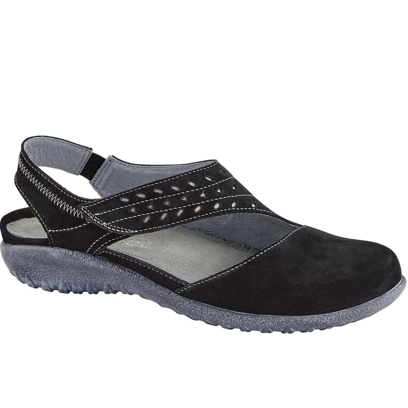 Naot Kapua Casual Mary Jane Flat Womens Shoes NMS BlackVelvet/Gray