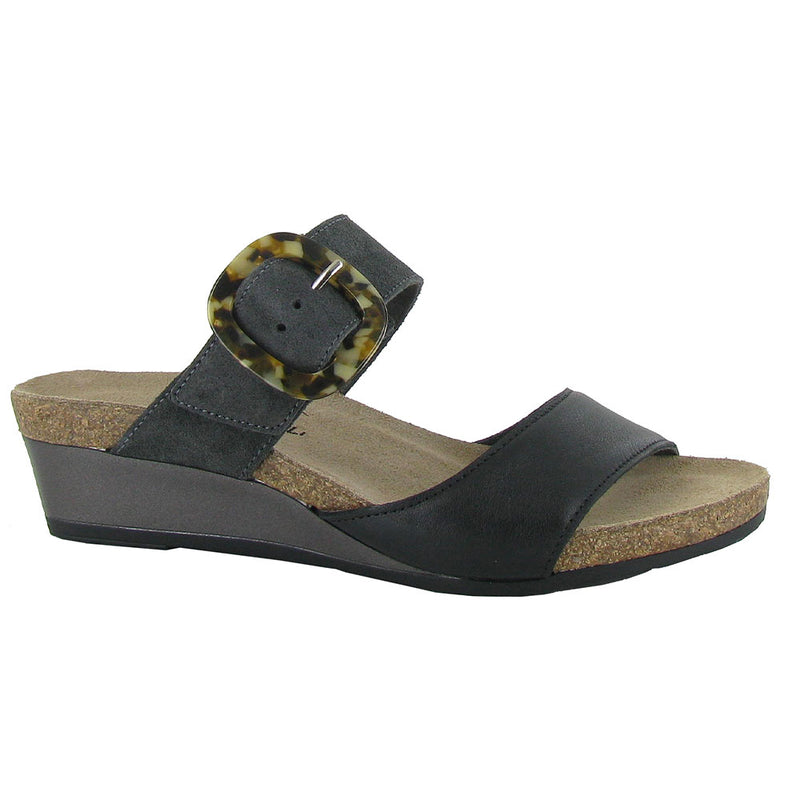 Naot Kingdom Wedge Sandal (5054) Womens Shoes NRB Sft.Black/OilyMidnight